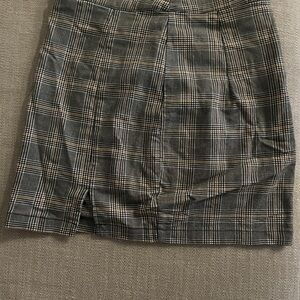 Garage Gray Pleated Mini Pencil Skirt